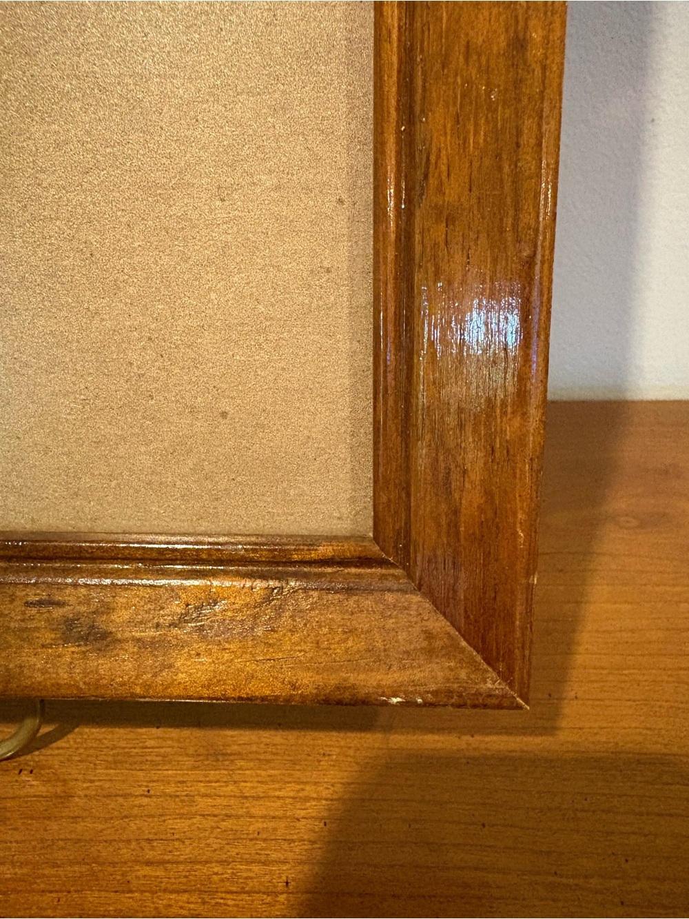 Vintage Large Wooden Mid Century Modern Wall Hanging Picture Frame - Picture 7 of 12